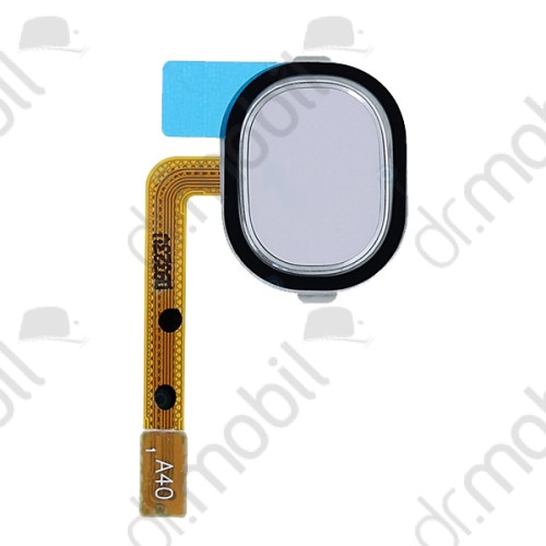 Gomb Samsung Galaxy A40 (SM-A405F) gomb flex átvezető (ujjlenyomat olvasó) fehér GH96-12484B